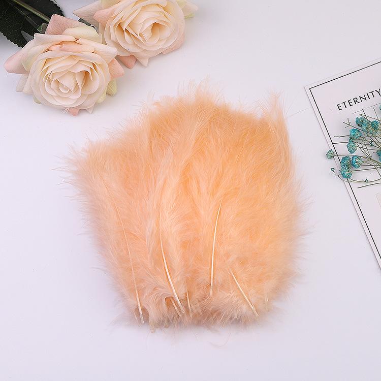 50Pcs Cross-Border Turkey Hairy Tail Plush Feather Colored Feather Dream Catcher Feather Light Bobo Ball Feather