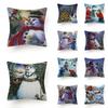Snowman Pillow Christmas Case Throw Sofa Car Home Waist Cushion Cover Decor Gift