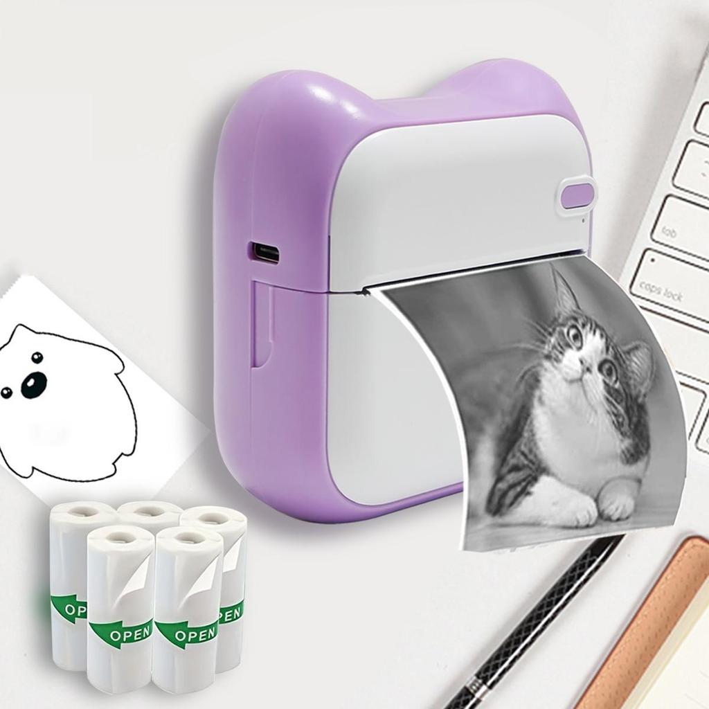 Mini Thermal Printer Paper Label Sticker Colorful Adhesive Self-adhesive Paper For Wireless Bluetooth Photo Inkless Printer
