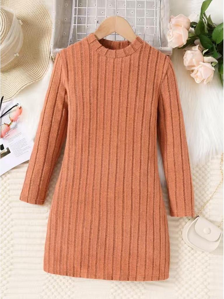 2025 Fall/Winter Slimming European & American Girls' Warm Dress
