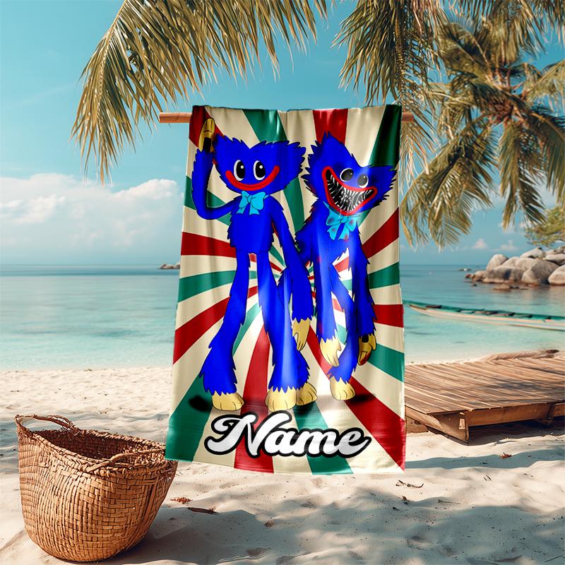 Personalized Customized Proof Beach Towel with Poppy Playtime Pattern - Soft, Absorbent,quick-drying,perfect Swimming,camping&bathing