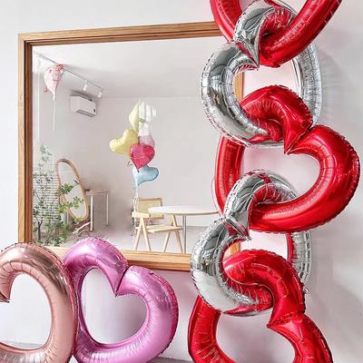 40 Inch Aluminum Foil Heart-shaped Balloon Wedding Proposal Festival Decoration Photography Porp Scenery Home Store Decoration