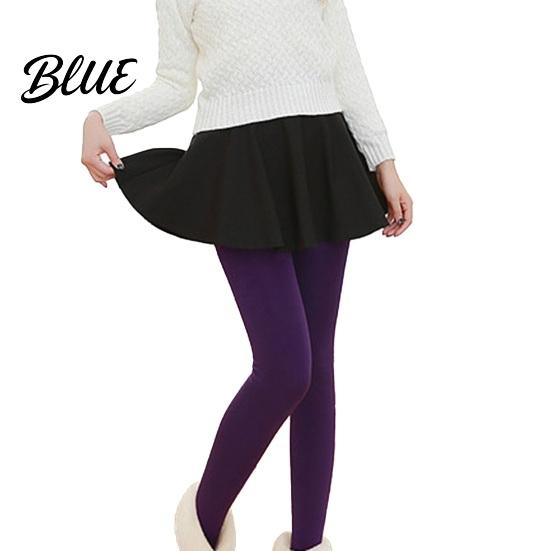 Thick Velvet Leggings For Women High Elasticity Lined Warm Pants Solid Color Winter Waist Tight Fit Bottom Daily Wear Elastic Tight-fitting