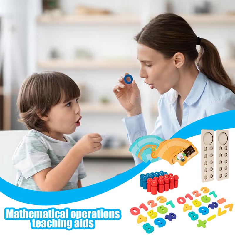 Number Games for Kids Ages 3-5 Wood Addition And Subtraction Games Kindergarten Math Games Fun Math Manipulatives Counting Toys China Mainland