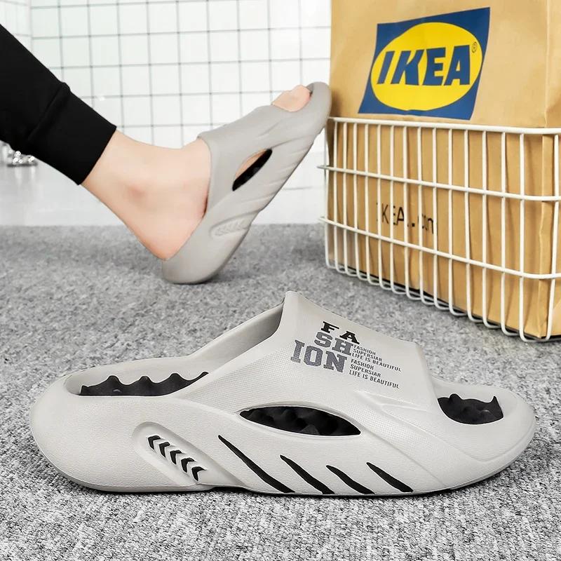 Summer Men Massage Slippers Indoor Outdoor Sandals Beach Casual Shoes Soft Sole Slides Men Flip-flops Men's Sandals