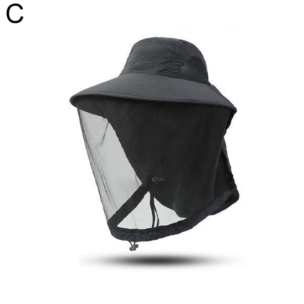 Summer Insect Proof Cap Mosquito Hat Unisex Face Neck Protection Bucket Hat Outdoor Fishing Jungle Farm Fishing Sun Hat
