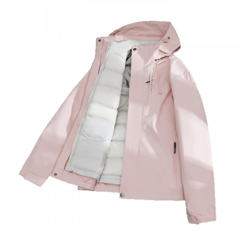 Womens 3-in-1 Winter Outdoor Jacket Removable Down Fleece Liner Windproof Hiking Ski Coat