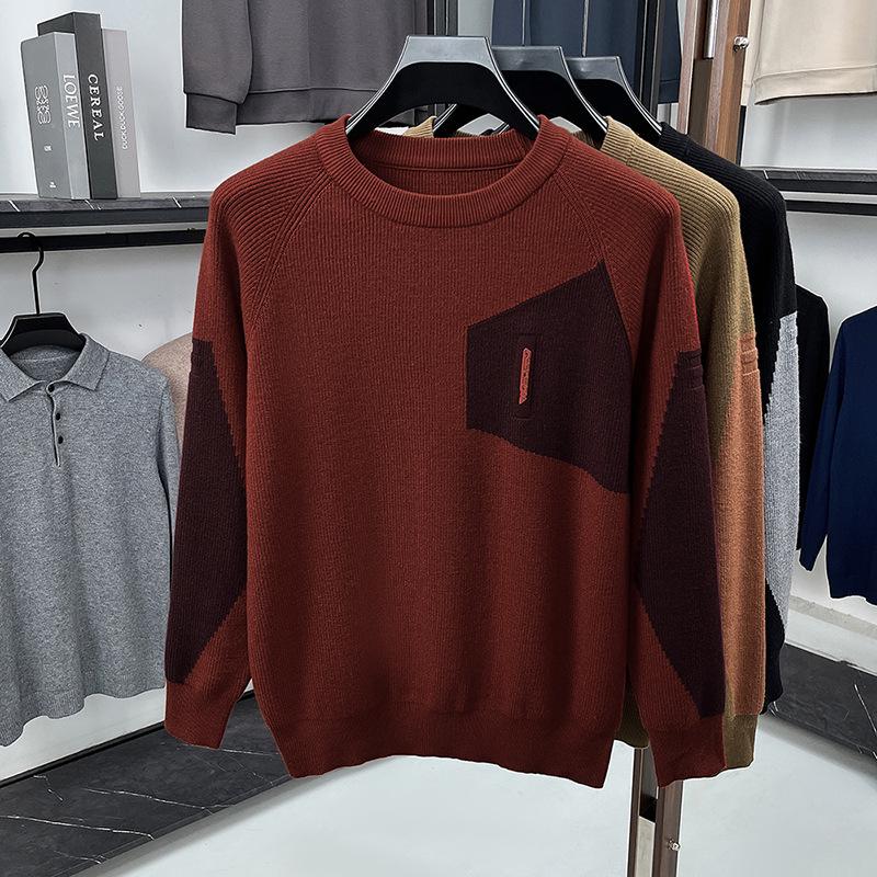 

Men s Winter Round Neck Casual Jacquard Knitwear – Skin-friendly and Versatile Base Layer XXXL (170-190 lbs)