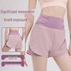 Women's Quick-Dry High-Waisted Anti-Exposure Yoga Shorts - Slimming and Breathable Two-Piece Design for Running and Fitness