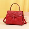 Genuine Hand-held Small Bag with Crocodile Pattern At The Counter. It Is Fashionable, Stylish and Versatile. It Is A Single-shoulder Crossbody Bag
