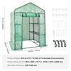 Walk-in Green House, 4.6 X 4.6 X 6.6 Ft Greenhouse with Shelves, Set Up In Minutes, High Strength PE Cover with Doors & Windows and Steel Frame,
