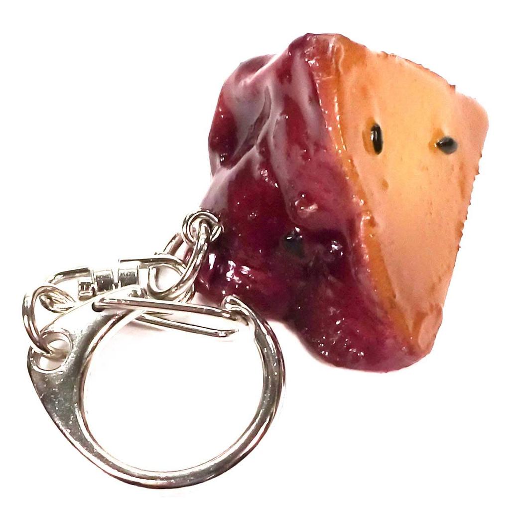 Food sample edible sweet potato cut into chunks 318K keychain