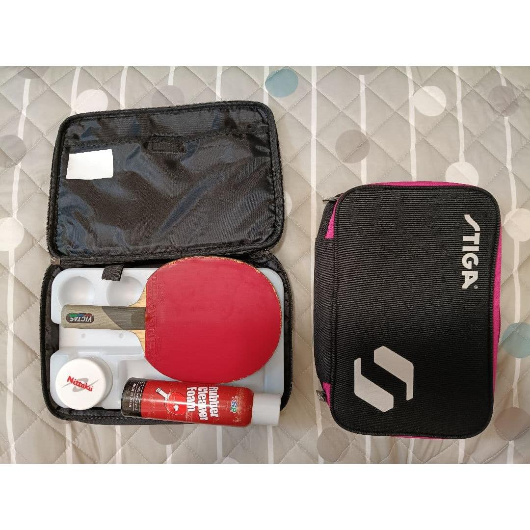 Used Nittaku VICTAS table tennis beginner set racket shoes