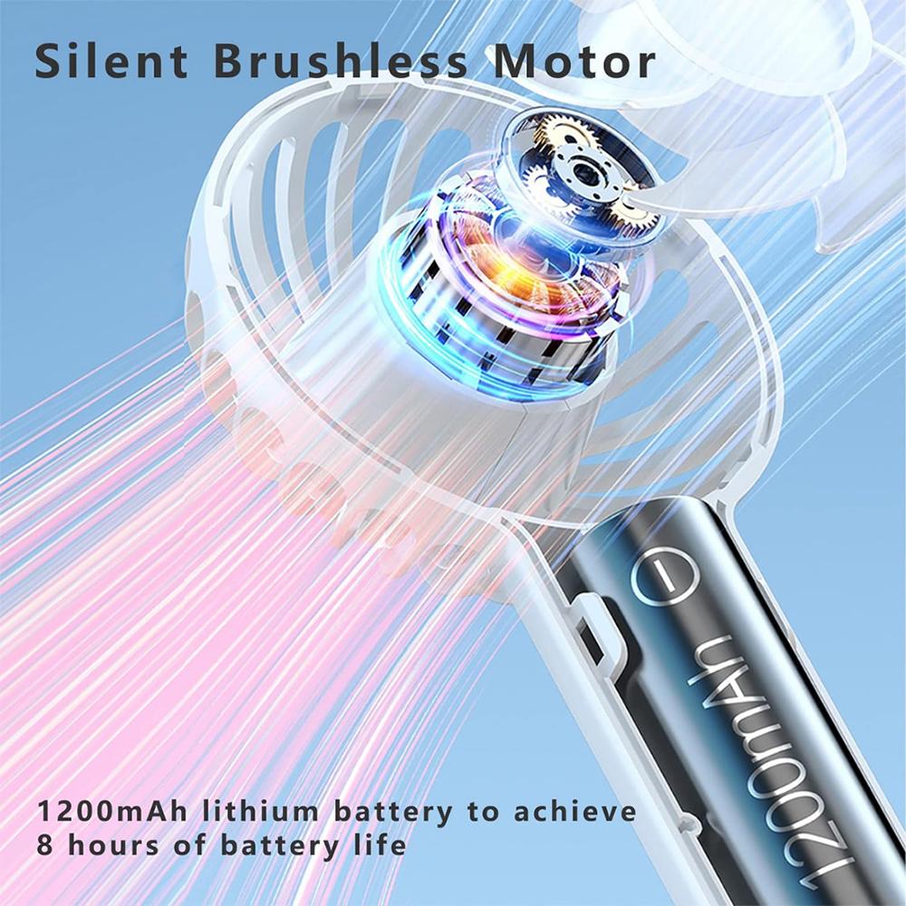 

WIWU Wi-FS08 Mini Handheld Fan 3 Speeds Adjustable Summer Desktop Fan A