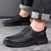 Men's Casual Leather Shoes Men's Trend Fashion Board Shoes Soft Surface Single Shoes Tooling Shoes Men's
