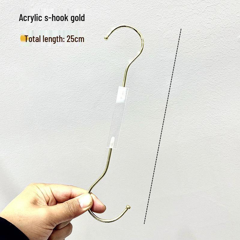 Large Transparent Crystal Acrylic Clothes Hook Clip with Stainless Steel for Socks and Pants