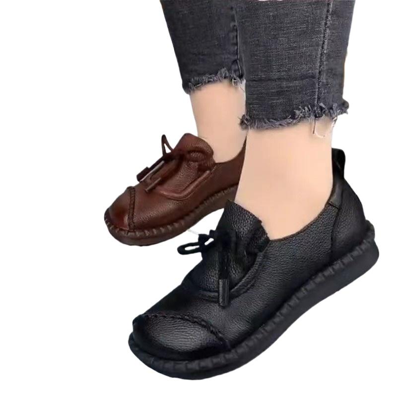 New 2025 Retro Casual Loafers Fashionable Casual Women's Shoes Autumn 2025 Thick Soled Small Leather Shoes Zapatos De Mujer
