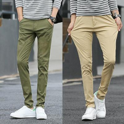 Men's Trendy Korean Style Slim Fit Cotton Casual Pants - Spring/Summer 2020