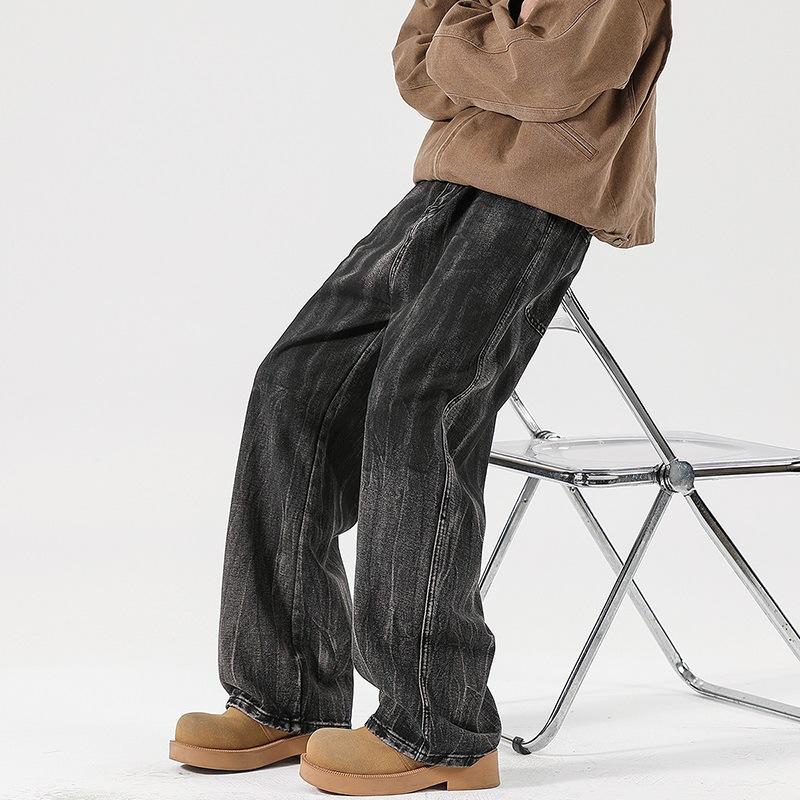 New Spring and Summer Scimitar Pants Dirty Pants Burned Fried Salt Water Washing Street Jeans Trousers