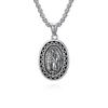 Vintage Accessories Virgin Portrait Titanium Steel Necklace Men's Niche Street Hipster Wear Accessories Pendant