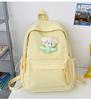 Schoolbagins Schoolbag Female Student Korean Version Internet Celebrity Junior High School Student Canvas Backpack Japanese Solid Color Large 