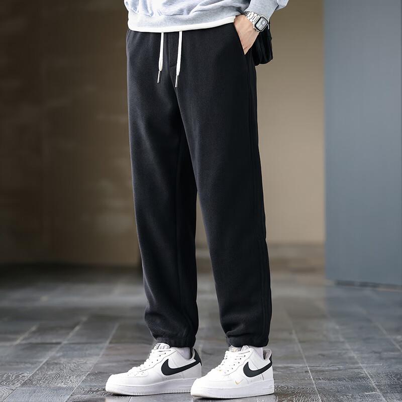 FAPAI Men's Fleece-Lined Thermal Cuffed Jogger Sweatpants