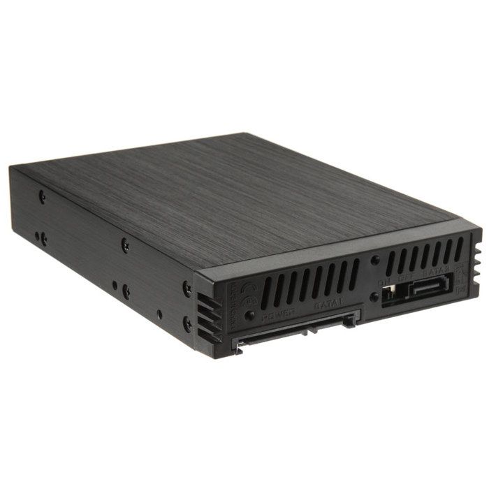 Backplane rack mobile - silverstone - sst-fs202b - aluminium - 2 baies 2.5’’ - del indépendante
