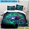 3pcs Custom Name Timberwolves Logo Bedding Set Includes 1 Duvet Cover & 2 Pillowcases for All Seasons Dormitory Home Decor Christmas gifts
