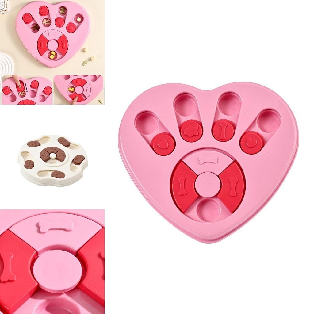 Interactive Heart Shaped Slow Feeder Dog Bowl Puzzle Toy For Engaging Playtime Fun