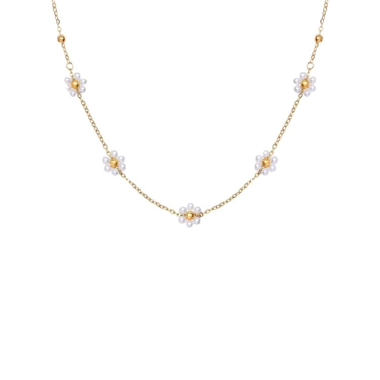 Blüteninspirierter Anhänger Halskette Flexible 45cm Kette Kupfermaterial Bequemer Alltags Schmuck