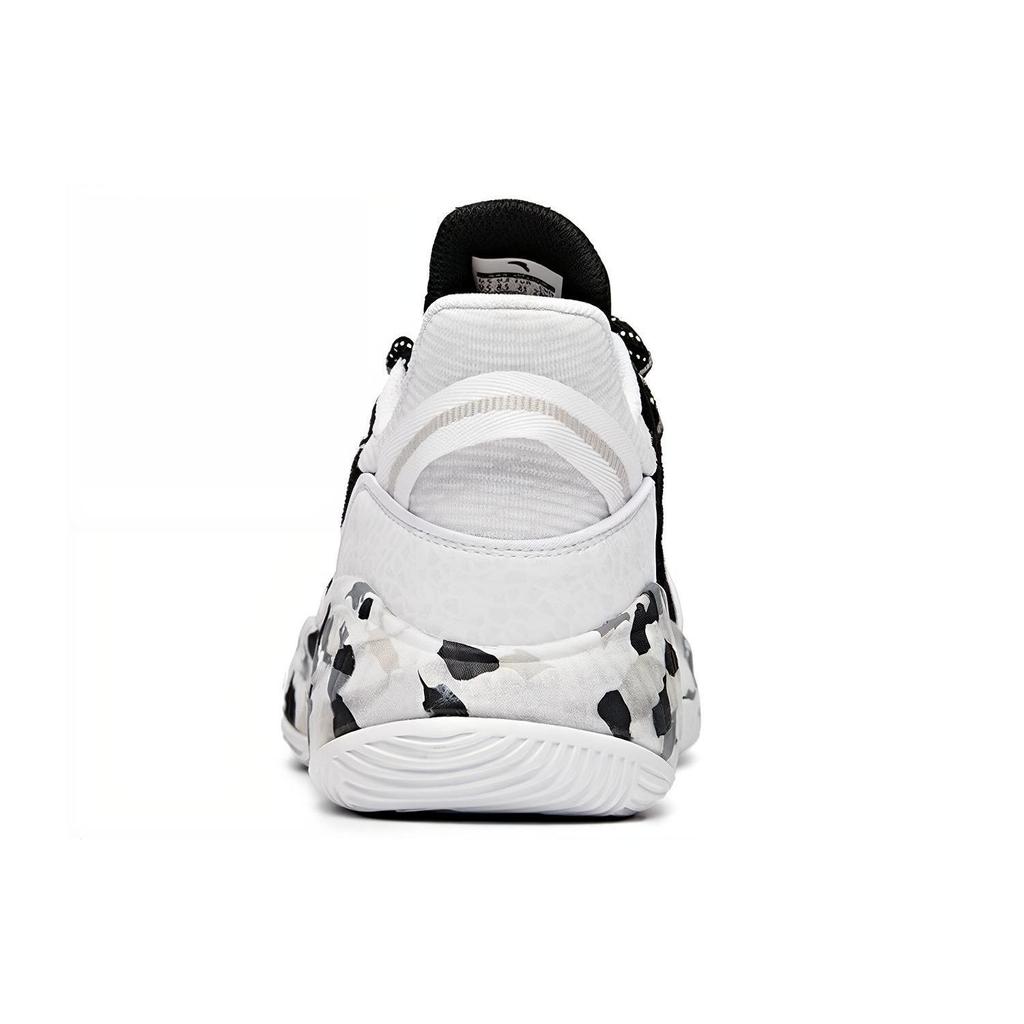 Anta Comfortable Versatile Low-Top Basketball Shoes Men Sneakers Black White 112031606-2