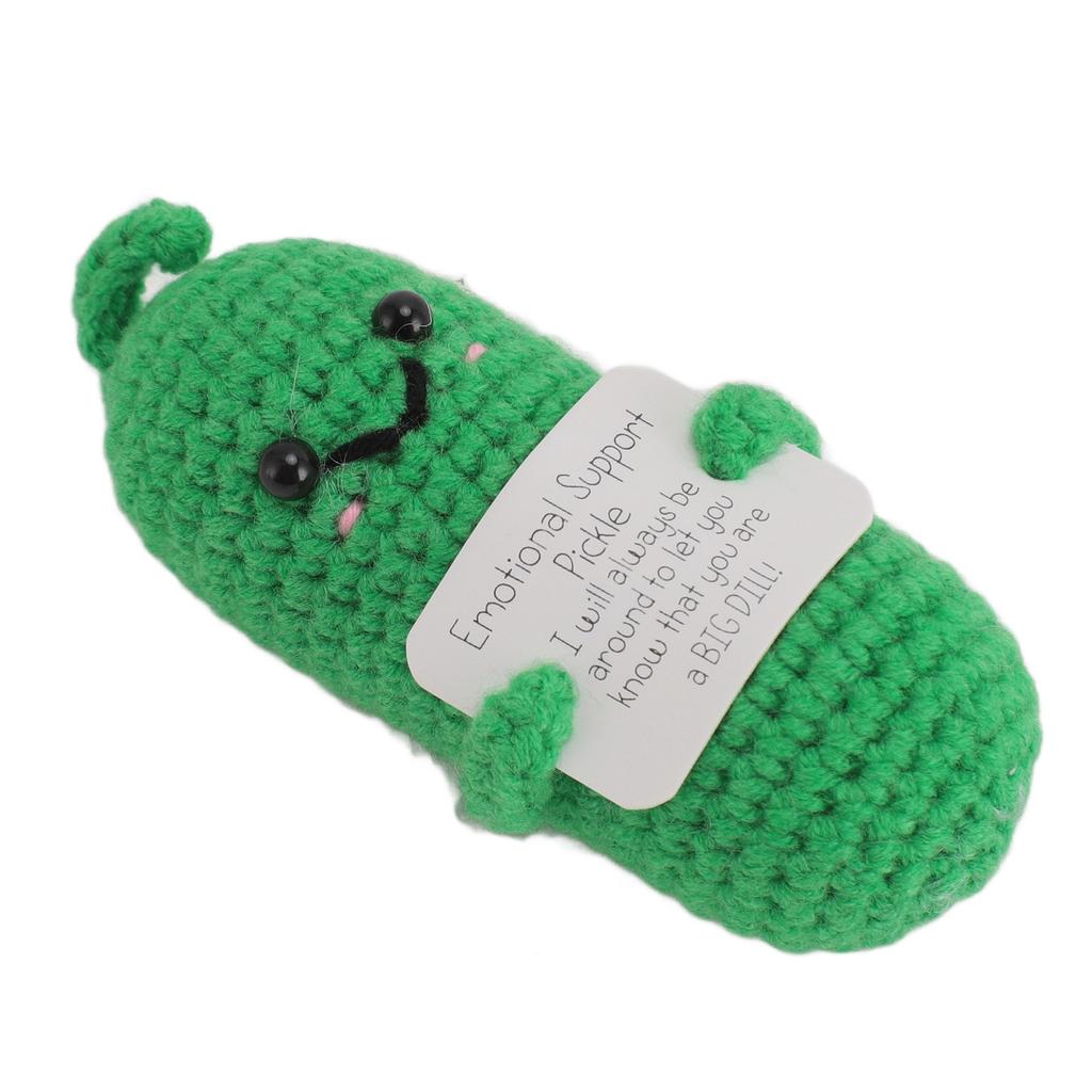 Gurke Häkelpuppe Emotionale Unterstützung Inspirierend Niedlich Gurke Handgemacht Wollgarn Stricken