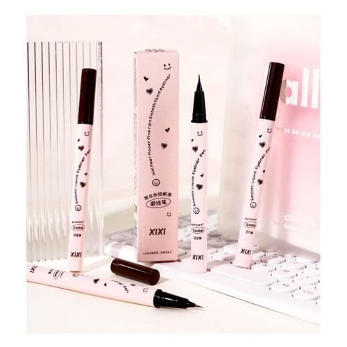 xixi Eyeliner Pair Blossom Rain Fine Smooth Eyeliner Waterproof and sweatproof Ultra-fine and long-lasting, easy to color and smudge-resistant Korean