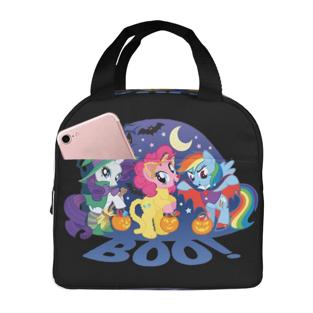 Custom Littles Ponyed Insulated Lunch Bag for Work School Twilight Sparkle Leakproof Thermal Cooler Lunch Box Men Women