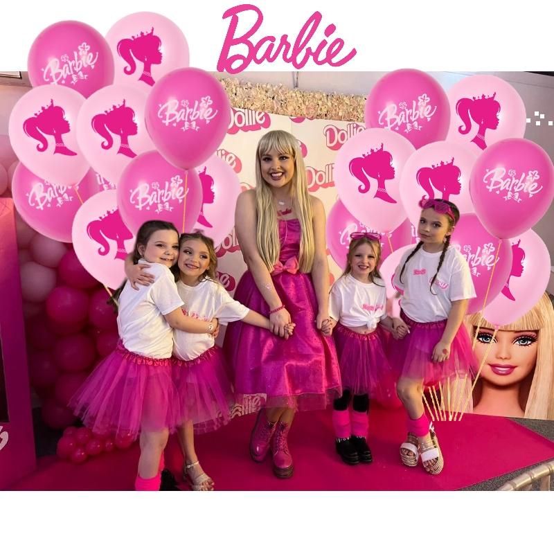Pretty Pink Barbie Latex Balloons For Girls Birthday Party Decorations