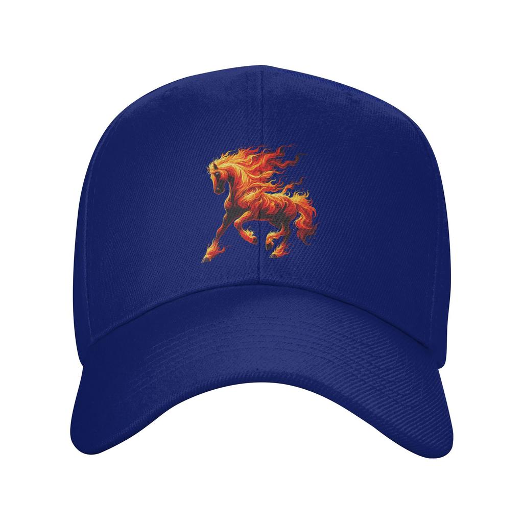 Fire Horse Animal Horse Sun Baseball Cap Summer Men Adult  Print Trucker Hat High Quality Casual Tennis Skate Baseball Caps