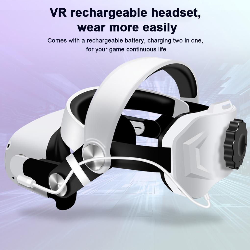 VR Headset Rechargeable Enhanced Adjustable Head Strap Power Bank Headband Support Replacing Bracket Accessory