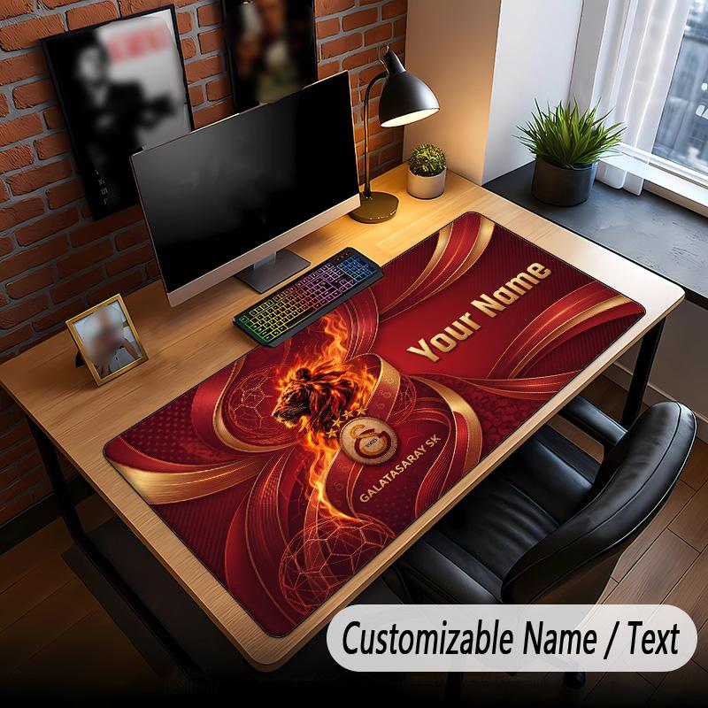 Large Mouse Pad Galatasaray FC Print Custom Name Text Desk Mat for Office Gaming