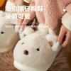 Bag heel cotton slippers couple fluffy shoes non-slip and warm winter home piled and thickened cute bear cotton shoes