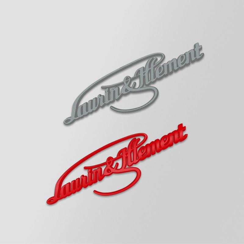 BAVF3 Car-Styling Metal Laurin & Klement Emblem Car Badge For Skoda L&K MK2 Kamiq Fabia Rapid Yaris Kodiaq Octavia Superb Scala Karoq