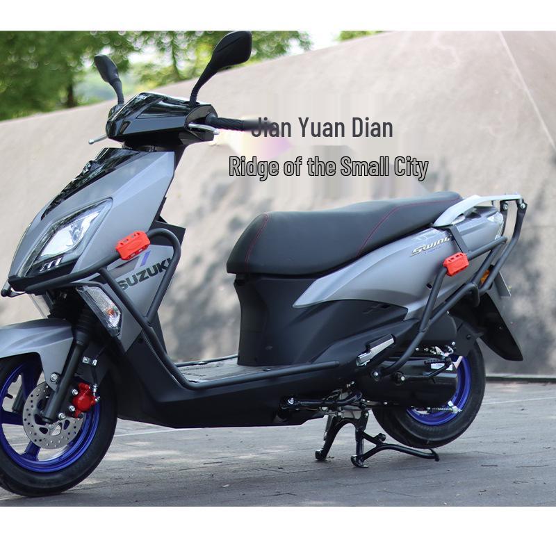 Leichtmotorrad Suzuki UY125 Schutz-Kollisionsschutzstangen - Vorder- und Hinterradstoßstangen aus Kohlenstoffstahl