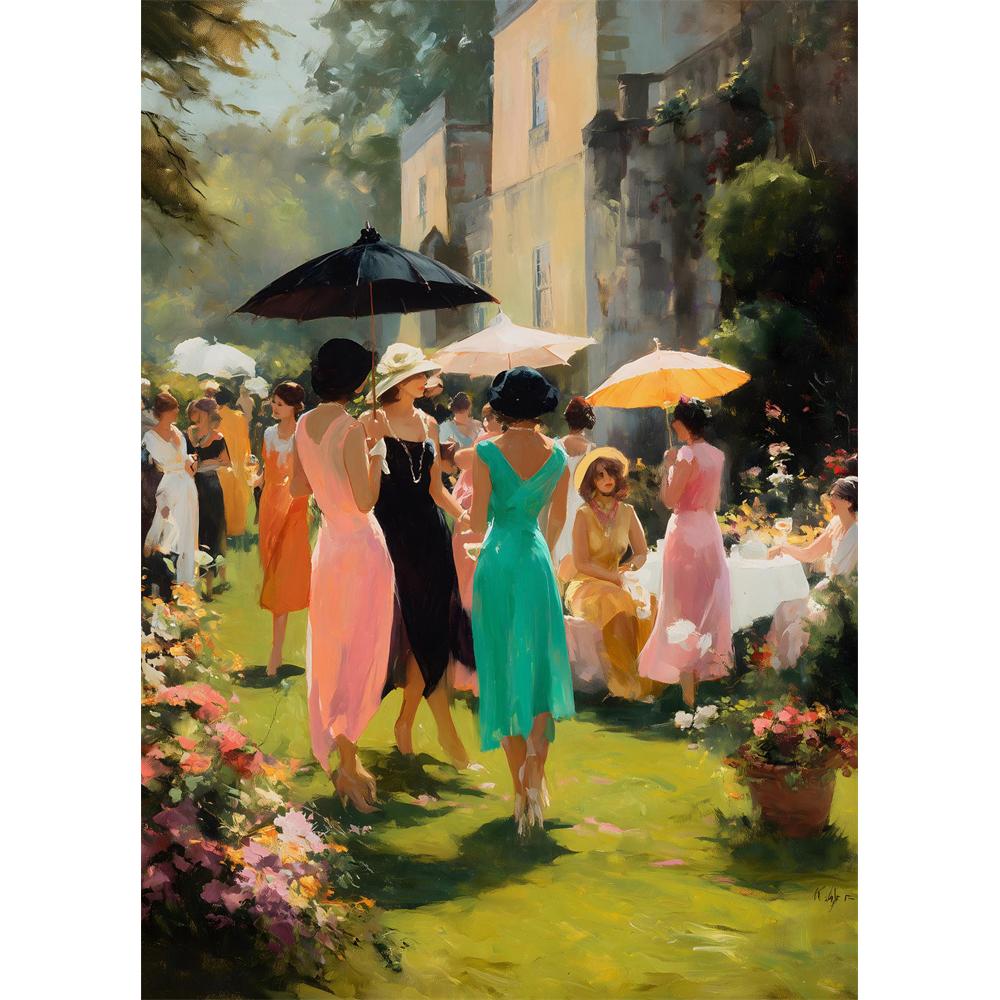 5D Diy Diamond Painting Cross Stitch Embroidery Classic French Manor NobleWoman Full Round Drill Home Decor Wall Art Gift