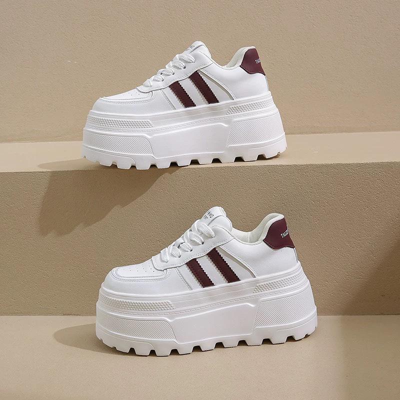 

Маффин, увеличивающий рост, маленькие белые туфли, обувь на толстой подошве, новая обувь в стиле маленькой феи, увеличивающая рост на 8 см, универсальная повседневная обувь, тренд 40