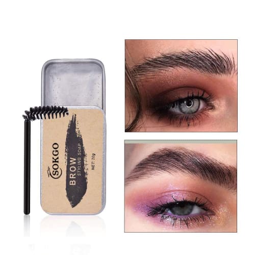2 Color Brow Soap Set, 3D Brow Gel, Regular Brow Gel, Long Lasting Brow Gel, Waterproof Brow Gel, Makeup Brow Gel, Brow Styling Soap (1 Piece) 01# Yel