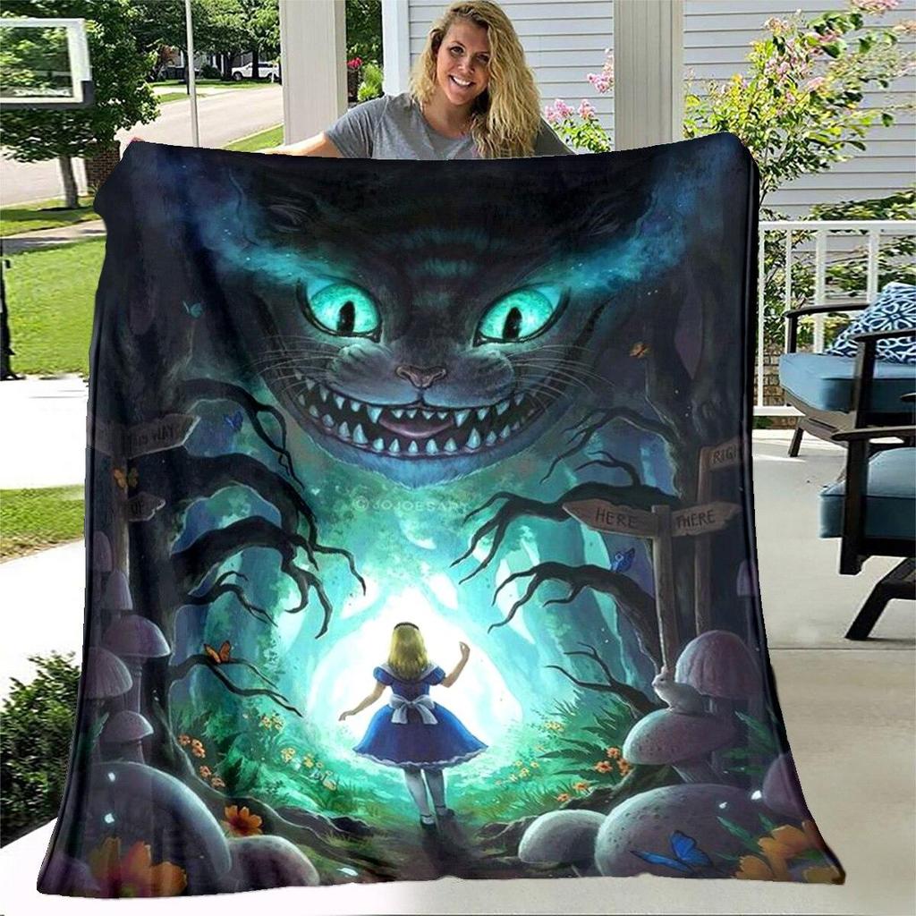 Alice Blanket Alice In Wonderland Blanket Flannel Blanket Bedding Throw Soft Cartoon Bedspread Sofa Blanket Kids Blanket Gift