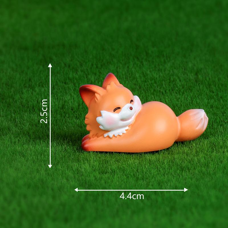 

Мини Милый Лисица Кролик Маленький Орнамент Мультяшный Кролик Микро Ландшафтный Декор Модель Поделки Аксессуары Для Интерьера Автомобиля Подарки