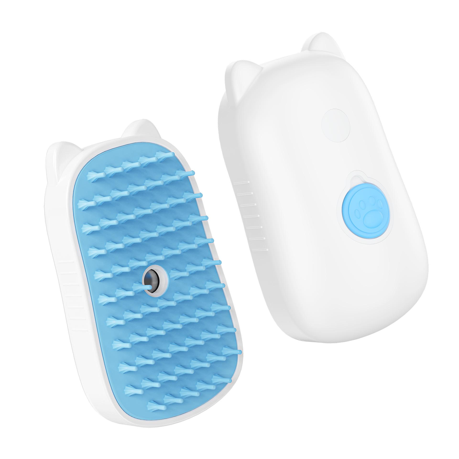 

Электрический спрей-гребень для домашних животных для кошек и собак, не требующий купания, для удаления распущенной шерсти, массажная щетка 12*7*5.2cm синий