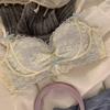 Sexy Lace Underwear Women's Small Breasts Gather and Show Large Breasts, Anti-sagging Pure Desire Wind French No Steel Ring Bra