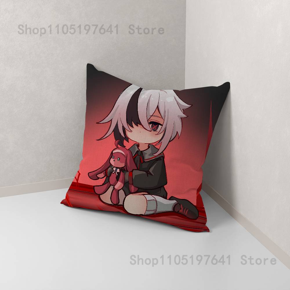 Game Anime A-Arlecchino Pillow Case For Sofa Decor Car Office Room Printing Cushion Cover Decorations and Protector