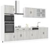 7 Piece Kitchen Cabinet Set Kalmar Grey Sonoma Wood Based Panel